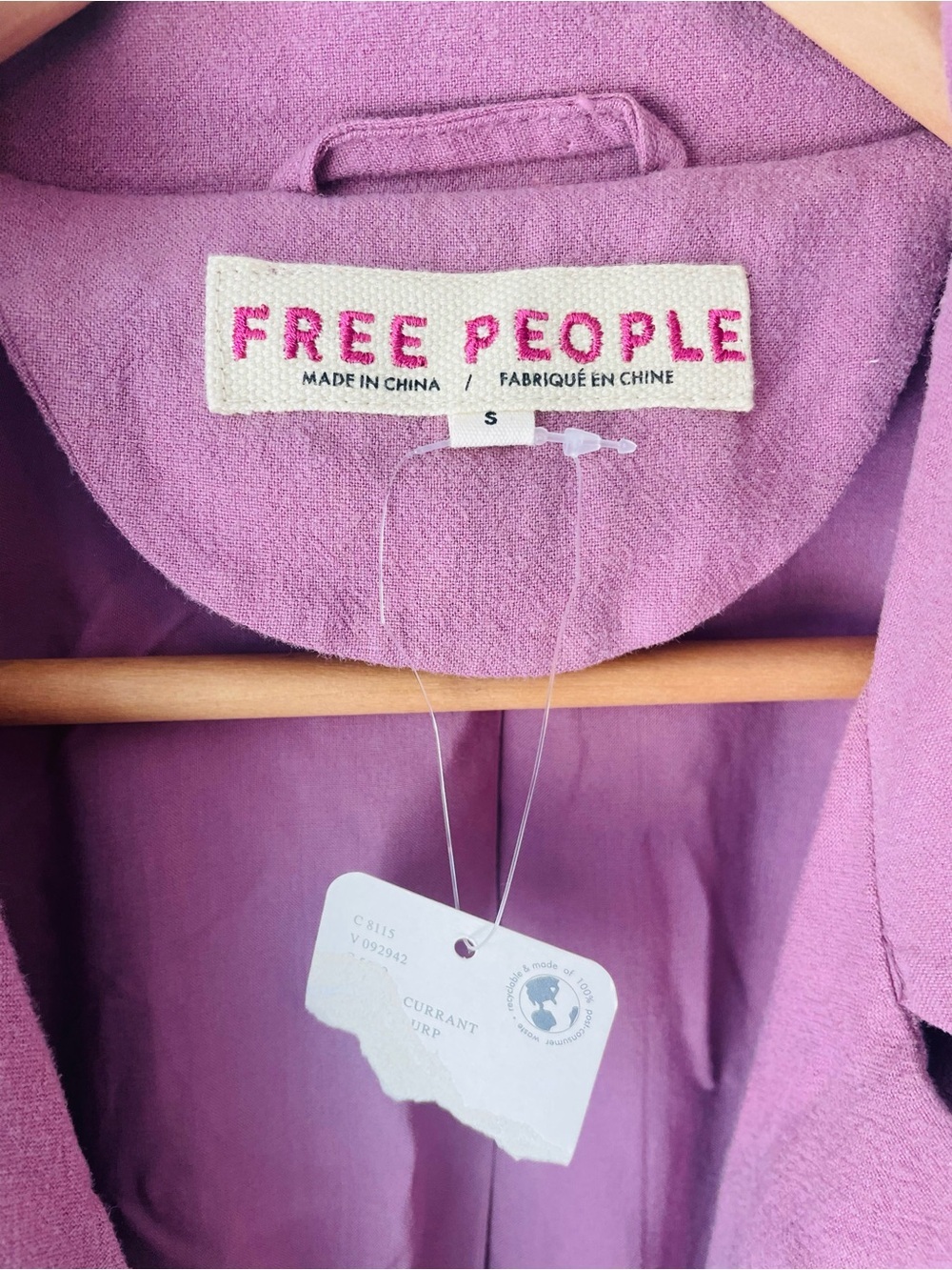 Free People Olivia Blazer Dusty Rose NWT - Picture 4 of 10